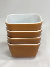 4 VTG. PYREX Bright BROWN Refrigerator Dish 501-B - EXCELLENT ! comprar usado  Enviando para Brazil