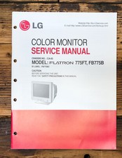 LG Flatron LCD 775FT FB775B Monitor  Service Manual *Original* #2 comprar usado  Enviando para Brazil