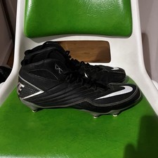 Chuteiras de futebol americano 2010 Nike preto prata 3/4 tamanho 12 EUA super velocidade rugby comprar usado  Enviando para Brazil