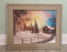 Pintura a óleo original Fine Art - Assinado por - Meio século emoldurado "Passando neve" comprar usado  Enviando para Brazil