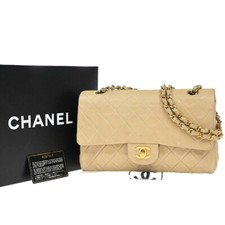 Bolsa de ombro CHANEL Matelasse 25 aba dupla corrente couro BE vintage 307RF399 comprar usado  Enviando para Brazil