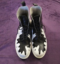 Botas masculinas Dr Martens pintura Pascal preto branco respingo tinta derramamento 14M comprar usado  Enviando para Brazil
