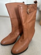 Leather tan boots for sale  CHELMSFORD