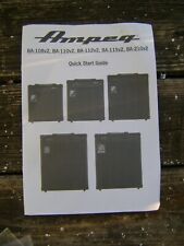 Amplificador Ampeg BA 108v2 100v2 112v2 115v2 210v2 manual do proprietário  comprar usado  Enviando para Brazil