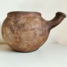 Usado, Olla de perfume de cuero de piel de camello antigua primitiva hecha a mano 19c con pico Leth18 segunda mano  Embacar hacia Argentina