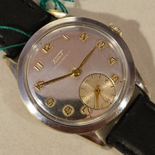 Usado, Herrenuhr "TISSOT" Vintage '54 Ultra RAR "Chrome Dial" 5743-1 15J Serviced! comprar usado  Enviando para Brazil