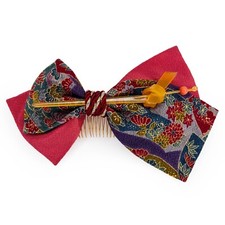 Antigo enfeite de cabelo japonês floral rayon quirimen tecido arco e vara Kanzashi: B comprar usado  Enviando para Brazil