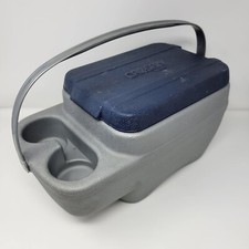 Refrigerador de plástico cinza e azul Car-Serv com alça e porta-copos duplos comprar usado  Enviando para Brazil