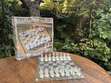 Vintage glass chess for sale  CROYDON
