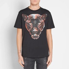 Usado, Camiseta MARCELO BURLON Milão Itália RUFO Grande Preta Manga Curta £145 comprar usado  Enviando para Brazil