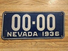 nevada 1936 license plates for sale  Boulder City