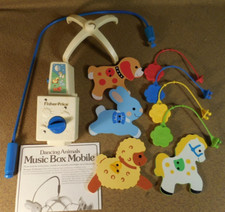 Caixa de música vintage Fisher Price animais dançantes móvel funcionando completamente comprar usado  Enviando para Brazil