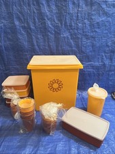 Bolsa tote de piquenique 1970 TUPPERWARE amarela feia 1430-5 girassol sem alças, usado comprar usado  Enviando para Brazil