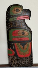 Escultura tallada en madera - Águila y salmón por Albert J Joseph segunda mano  Embacar hacia Mexico
