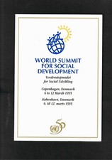 UNO Trio-Faltblatt mit zusätzl. Danmak Marken " Sozialgipfel " 3.2.95 Kopenhagen comprar usado  Enviando para Brazil