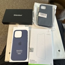 Lote misto de 3 capas sortidas de celular para iPhones e protetor de tela não usado comprar usado  Enviando para Brazil