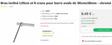 Bras inclinés crans d'occasion  Ervy-le-Châtel