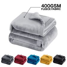 Cobertores de sofá-cama grandes de pelúcia super macios reversíveis tamanho queen size duplo comprar usado  Enviando para Brazil