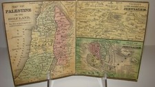Mapa antigo da Palestina ou da Terra Santa de uma propriedade local comprar usado  Enviando para Brazil