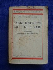 Sanctis scritti vari usato  Italia
