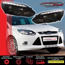 Par de lâmpadas Ford Focus Mk3 2011-2015 preto DRL olho do diabo esquerda e direita comprar usado  Enviando para Brazil