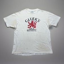 Vintage Anos 90 Gluek’s Beer Bar & Restaurant Minneapolis MN. Camisa Thrashed tamanho XL comprar usado  Enviando para Brazil