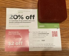 Savers thrift coupon for sale  Medfield