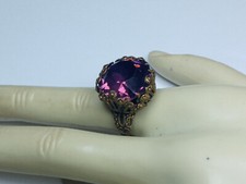 Antiqued goldtone purple for sale  Birchwood