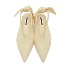 Usado, Sapatos rasos Jil Sander Off-White nó arco bailarina tamanho 37,5 EUA 7,5 comprar usado  Enviando para Brazil