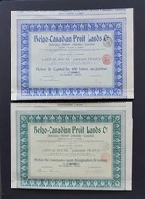 Canadá / Bélgica - Terras frutíferas Belgo-Canadenses (Kelowna) - 1908 - 2x, usado comprar usado  Enviando para Brazil