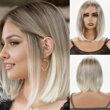 Peruka damska włosy blond ombre proste dłuższy bob na sprzedaż  PL