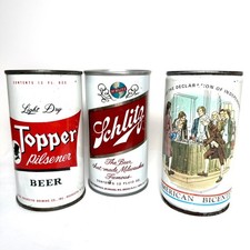Lote de 3 latas de cerveja/bancos de moedas vintage da década de 1970 Schlitz Topper bicentenário comprar usado  Enviando para Brazil