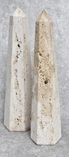 Antigo Conjunto de Escultura de Obelisco de Travertino Italiano Esculpido Fratelli Meio Século 10 1/2" comprar usado  Enviando para Brazil