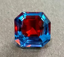 Zafiro pitambari bicolor natural 11 quilates corte Asscher piedra preciosa suelta certificada segunda mano  Embacar hacia Mexico