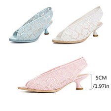 Novo Sapato Feminino Peep Toe Slingbacks Oca Formal Bomba Slip On Salto Gatinho comprar usado  Enviando para Brazil