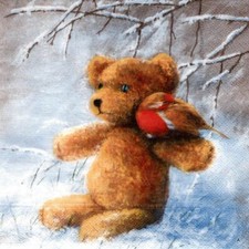 Servietten teddybär vogel gebraucht kaufen  Reutlingen
