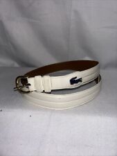 Cinto Masculino Vintage LACOSTE Bone 2207 Couro de Cashmere Grão Inteiro EUA Tamanho 38 comprar usado  Enviando para Brazil