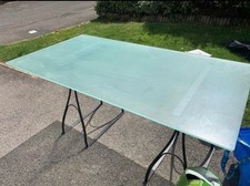 Glass desk ikea for sale  FAREHAM