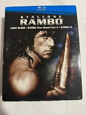 Usado, Rambo Trilogy: Rambo 1 ,2 & 3 (Blu-ray, 3-Discs) First Blood, Sylvester Stallone comprar usado  Enviando para Brazil