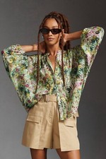 Blusa Pilcro tamanho S Sidney Batwing blusa Anthropologie floral algodão crepe comprar usado  Enviando para Brazil