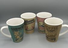 ONEIDA 4 CANECAS DE GRÉS “SINAIS DE LIVRO DE FÓSFOROS” Conjunto Completo de Todas as 4, Nostalgia!!!�� comprar usado  Enviando para Brazil