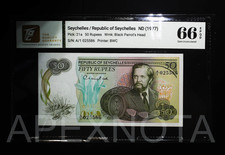 Usado, [A/1 PREFIXO] SEYCHELLES 50 RÚPIAS 1977 P21 GEM 66 UNC EPQ 1ª RUN #25586 BAIXO S/N comprar usado  Enviando para Brazil