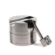 Moedor de ervas manual grande 75mm cinco camadas triturador de tabaco cachimbo ferramenta, usado comprar usado  Enviando para Brazil