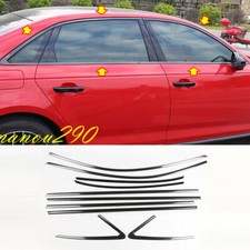 Tampa tira acabamento janela aço fibra carbono para Audi A3 S3 Sedan 2015-2020 10 peças comprar usado  Enviando para Brazil