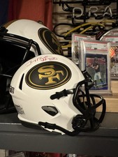 Mini capacete branco liso Jerry Rice Riddell autografado fanáticos certificado de autenticidade com bônus, usado comprar usado  Enviando para Brazil