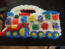 CHICCO ANIMAL TRAIN BRINQUEDO DE APRENDIZAGEM INTERATIVO, 12 SONS, RODAS MÓVEIS, CORES, BOM comprar usado  Enviando para Brazil