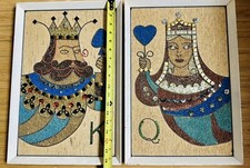 Estate MCM Mosaico Material Misto Arte Emoldurada Rei e Rainha Tábua Real Suécia, usado comprar usado  Enviando para Brazil