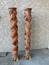 Pair wooden columns d'occasion  Expédié en Belgium