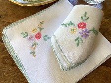 Set hand embroidered for sale  LUTTERWORTH