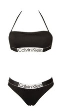 Sutiã feminino biquíni CALVIN KLEIN com enchimento removível e cadarços visíveis comprar usado  Enviando para Brazil